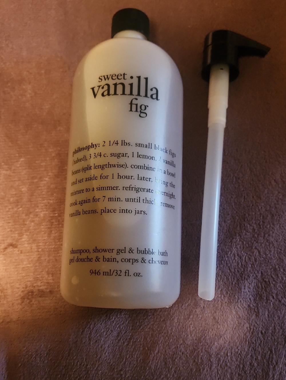 "NEW factory sealed"!!! Philosophy Sweet Vanilla Fig Shower Gel w/pump
